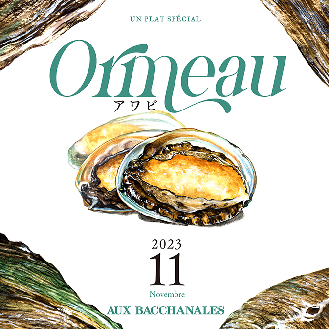 【フェア】11月のおすすめ食材「ORMEAU(アワビ)」
